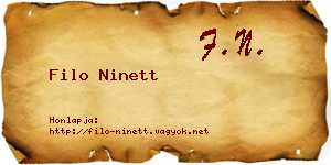 Filo Ninett névjegykártya