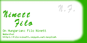 ninett filo business card